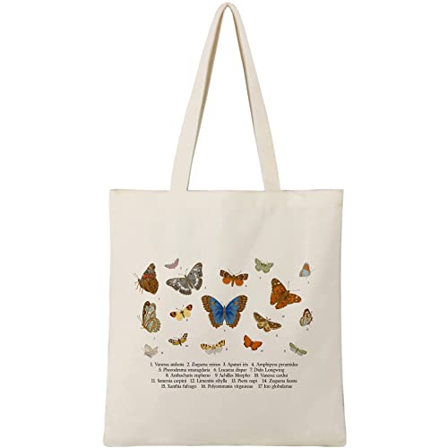 Cute Washable Canvas Tote Bag with Inner Pockets