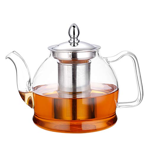 Glass Teapot Kettle with Removable Infuser (1L)