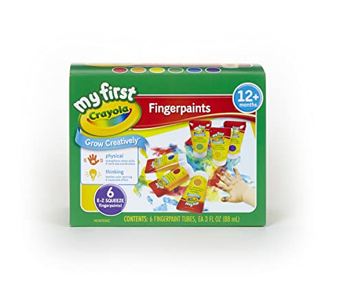 Crayola Washable Finger Paints (6 Pack), Ages 1+