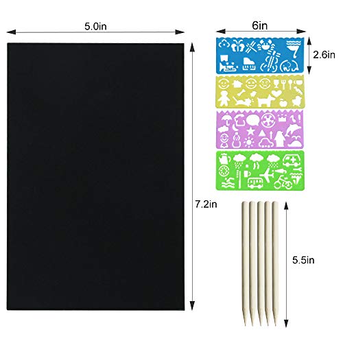 Scratch Paper Art Kit (60 Pieces)