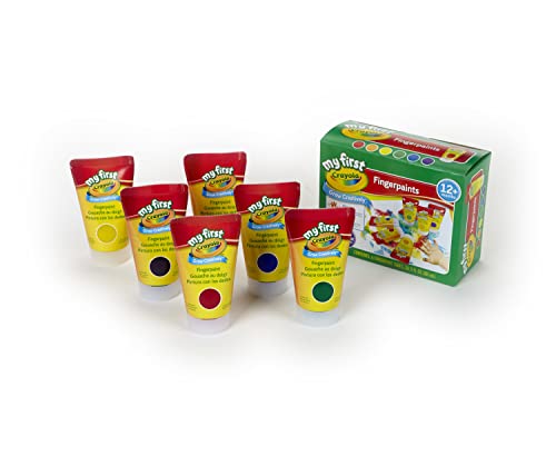 Crayola Washable Finger Paints (6 Pack), Ages 1+