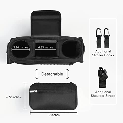 Stroller Universal Organizer with Insulated Cup Holder