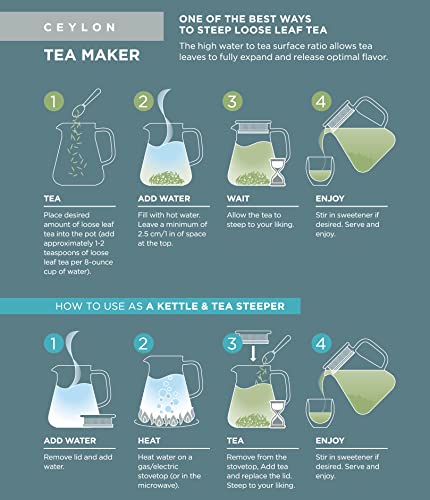 One-Touch 2-in-1 Heatproof Glass Tea Kettle