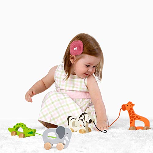 Wooden Elephant Push and Pull Toy