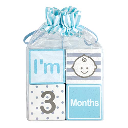 Solid Wood Week/Month/Year Milestone Age Blocks (4 Pieces)