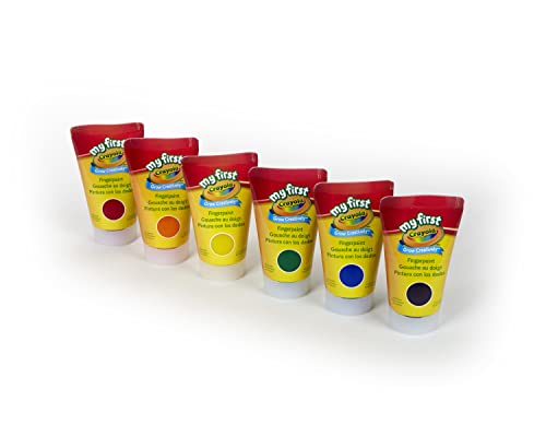 Crayola Washable Finger Paints (6 Pack), Ages 1+
