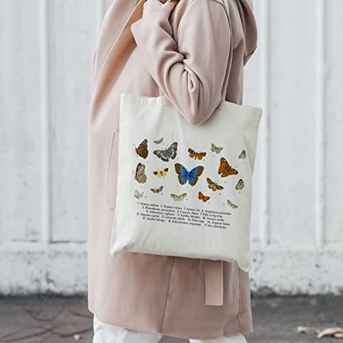 Cute Washable Canvas Tote Bag with Inner Pockets