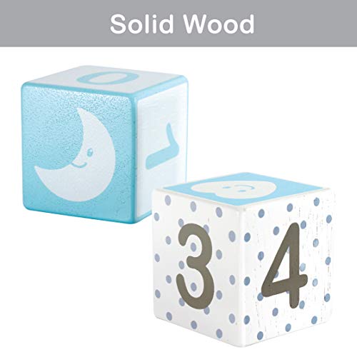 Solid Wood Week/Month/Year Milestone Age Blocks (4 Pieces)