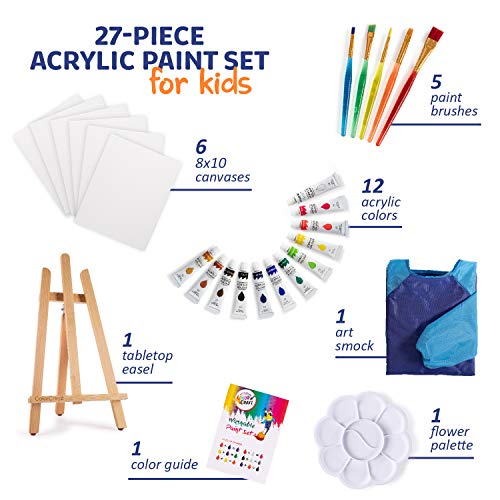 Canvas Art Paint Set (27 Pieces), Ages 4+