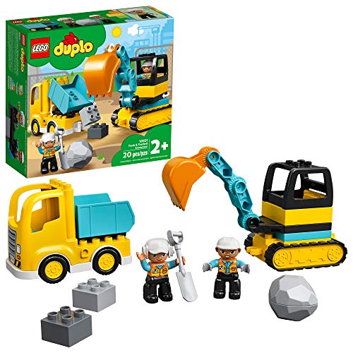 LEGO DUPLO Town Truck & Tracked Excavator (20 Pieces), Ages 2+