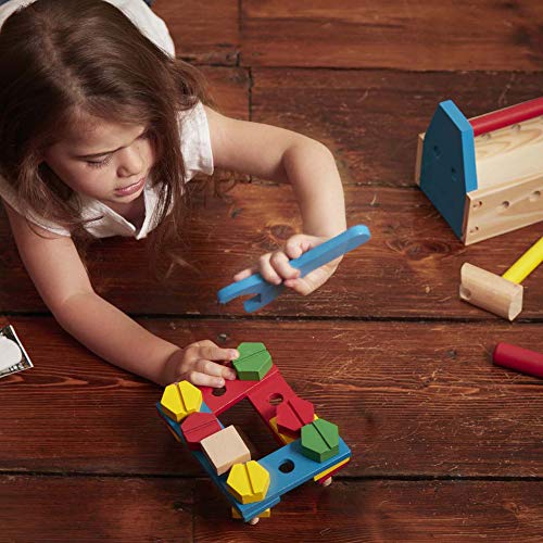 Wooden Toy Construction Tool Kit Set (24 Pieces)