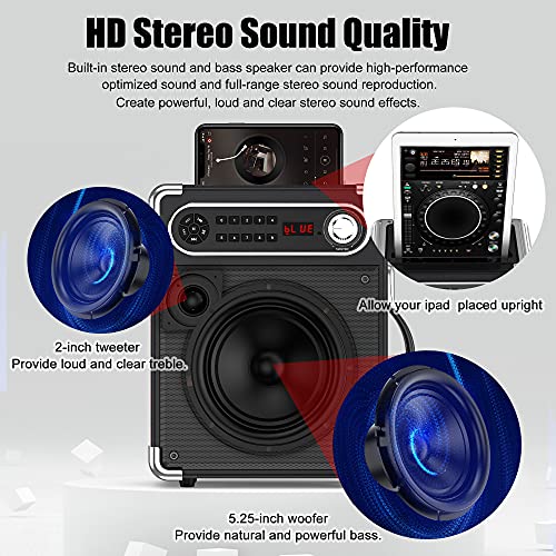 Portable Karaoke Bluetooth Speaker (2 Microphones)