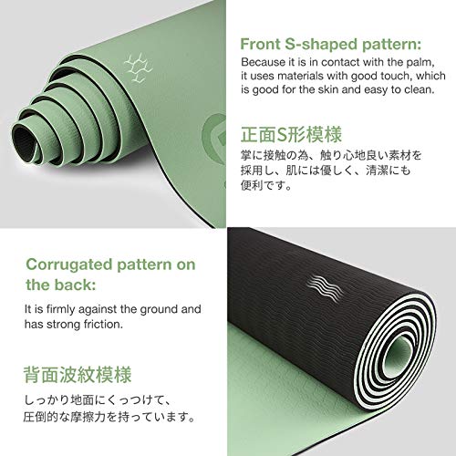Yoga Exercise Non Slip Fitness Mat with Carry Strap