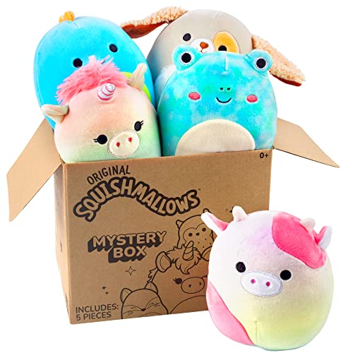 Squishmallow Soft Stuffed Animal Mystery Box (5-inch, 5 Pack)