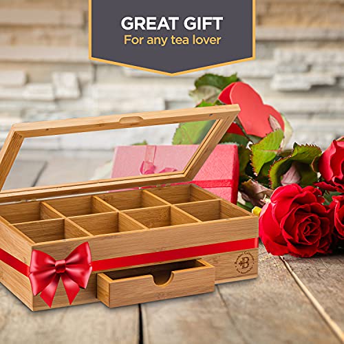 Bamboo Tea Box Organizer