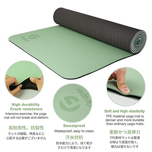 Yoga Exercise Non Slip Fitness Mat with Carry Strap