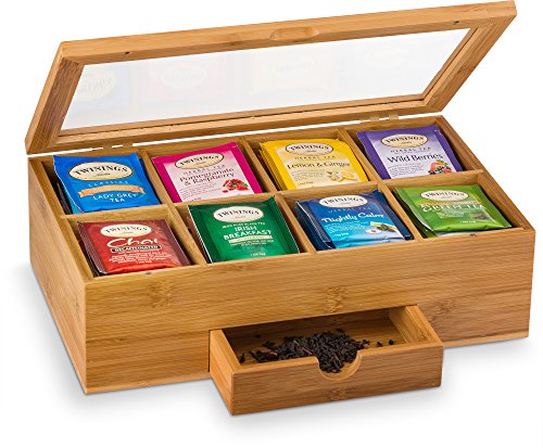 Bamboo Tea Box Organizer