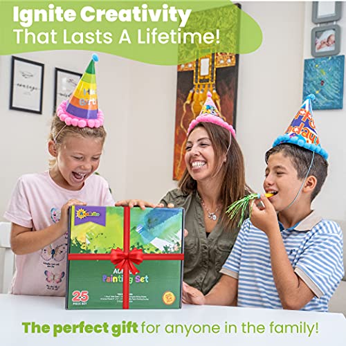 Acrylic Paint Set with Canvas Painting Kit