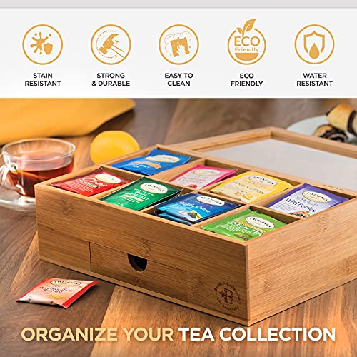 Bamboo Tea Box Organizer