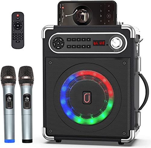 Portable Karaoke Bluetooth Speaker (2 Microphones)