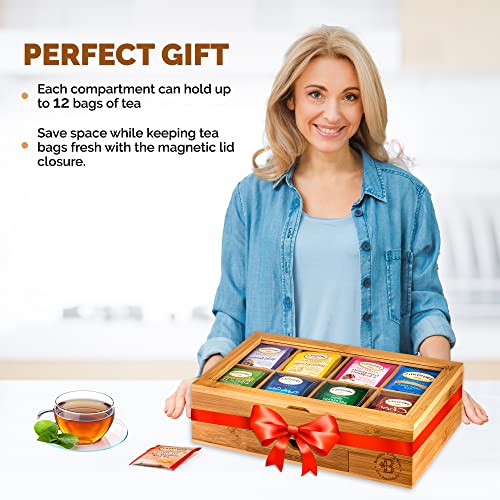 Bamboo Tea Box Organizer