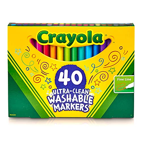 Crayola Clean Fine Line Washable Markers (40 Pack)