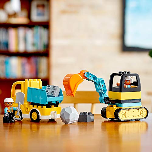 LEGO DUPLO Town Truck & Tracked Excavator (20 Pieces), Ages 2+