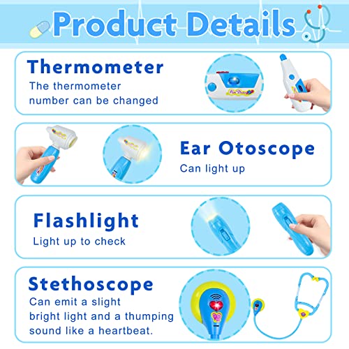 Doctor Pretend Costume Doctor Kit Set, Ages 3+