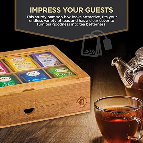 Bamboo Tea Box Organizer