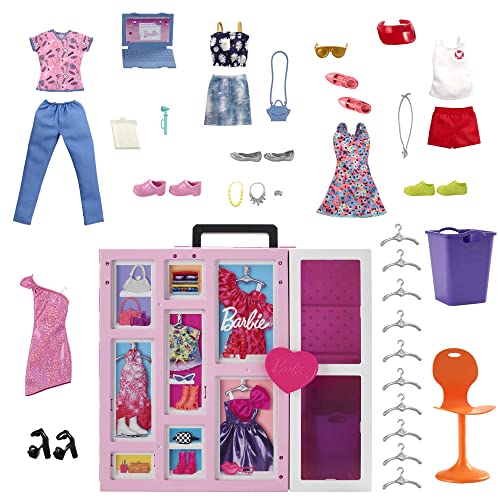 Barbie Closet Playset with 5 Looks (35+ Accessories)