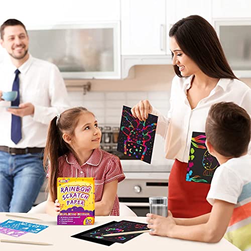 Scratch Paper Art Kit (60 Pieces)