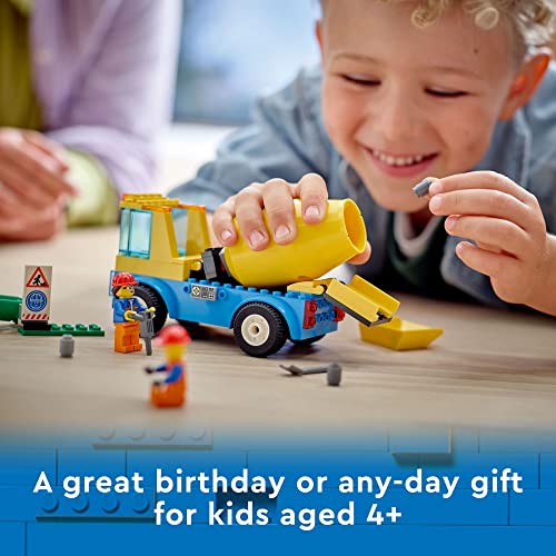LEGO City Vehicles Cement Mixer Truck (85 Pieces), Ages 4+