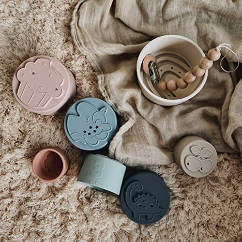 Baby Silicone Stacking Cups Toy