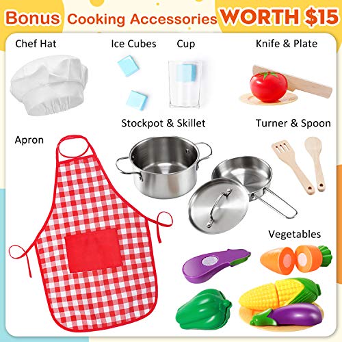 Pretend Play Kitchen Set (18 Pieces)