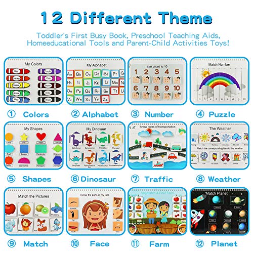 Montessori Activity Busy Book (12 Pages)
