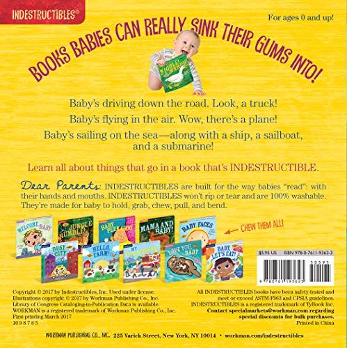 Washable Baby Book: Things That Go