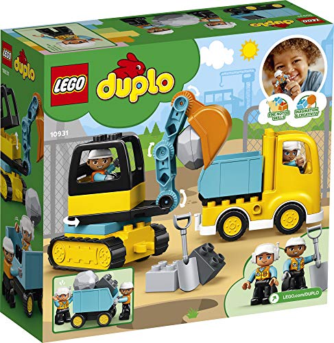 LEGO DUPLO Town Truck & Tracked Excavator (20 Pieces), Ages 2+