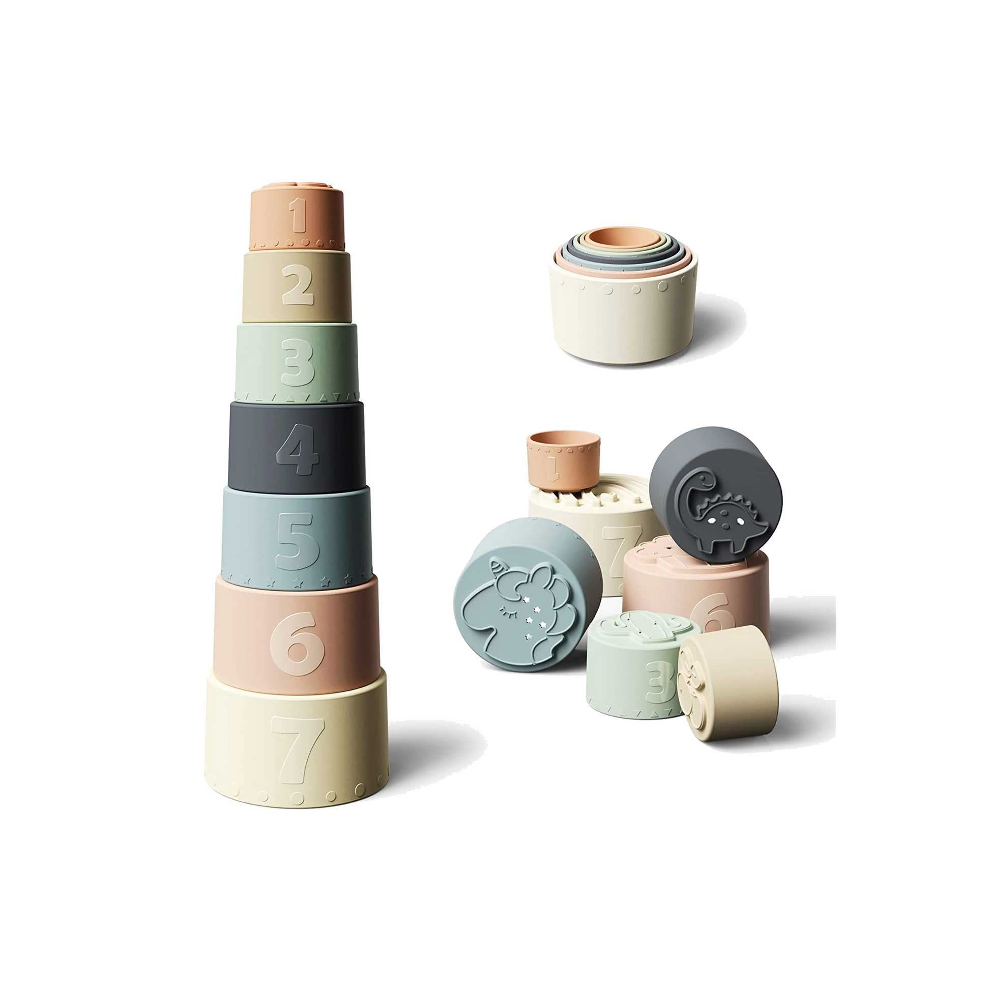 Baby Silicone Stacking Cups Toy