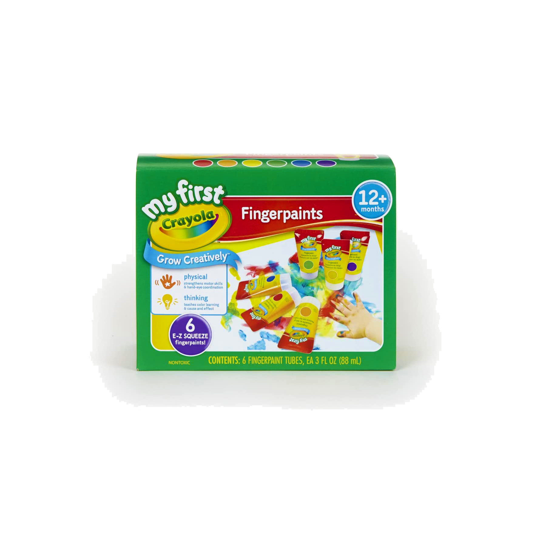Crayola Washable Finger Paints (6 Pack), Ages 1+