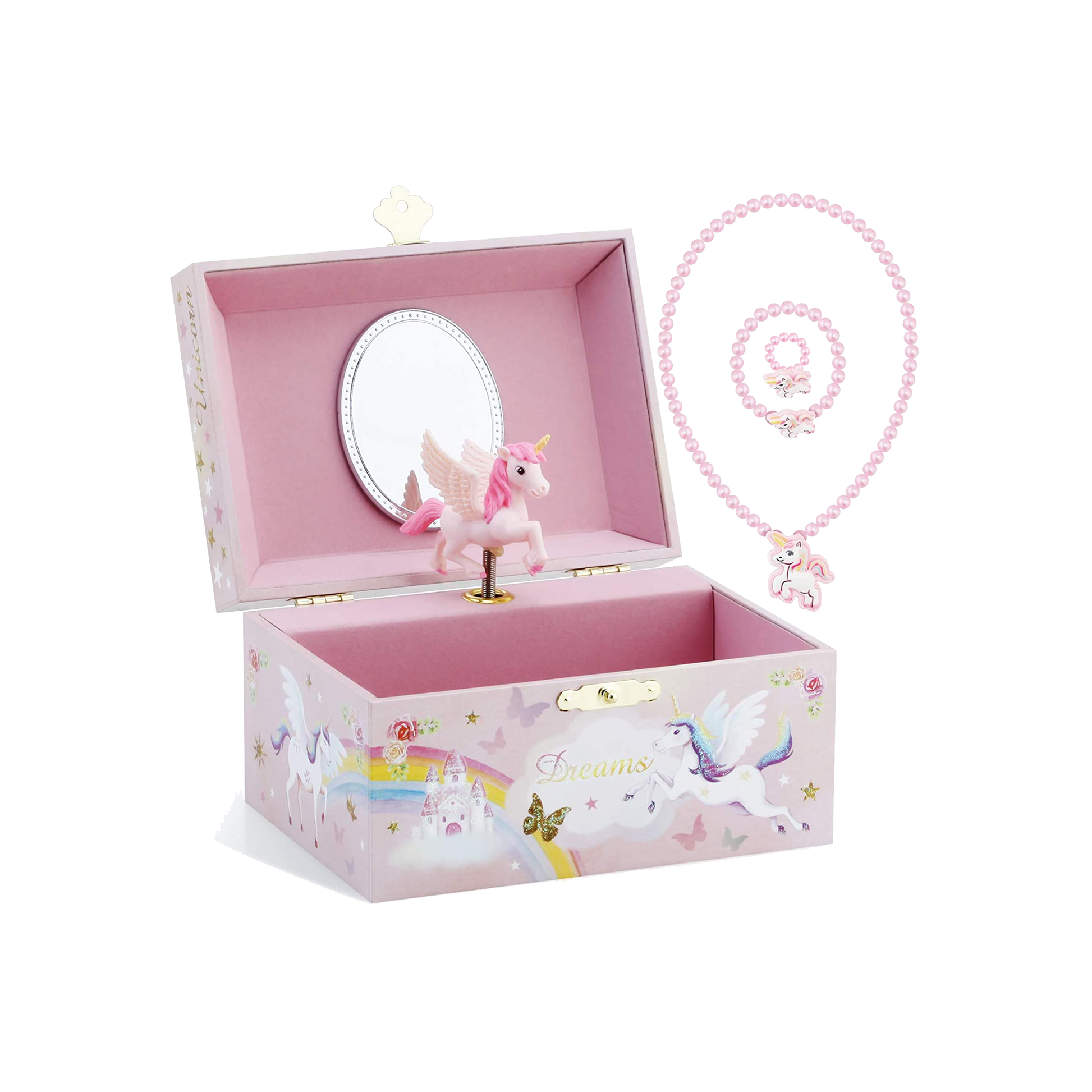 Musical Jewelry Glitter Storage Box