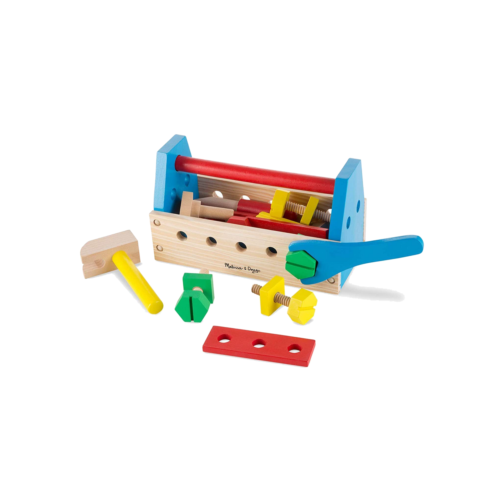 Wooden Toy Construction Tool Kit Set (24 Pieces)