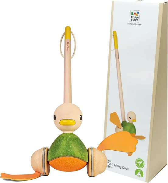 Wooden Push-Along Duck