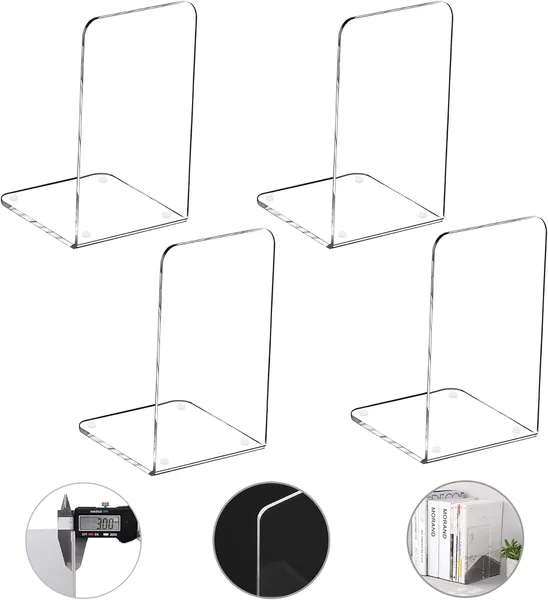 Clear Acrylic Bookends