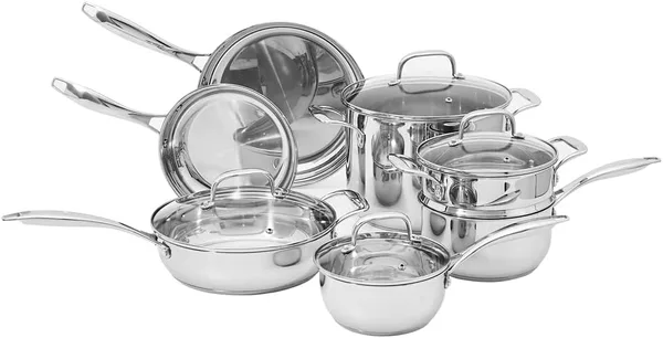 Stainless Steel Cookware Set, 11 Pieces
