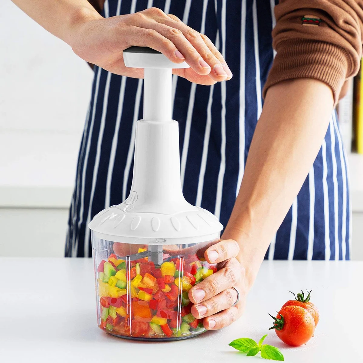 Hand-Powered Vegetable Chopper