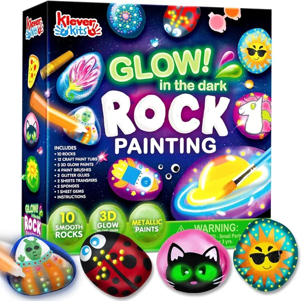 Glow-in-the-Dark Rock Painting Kit