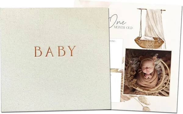 Linen Baby Memory Book