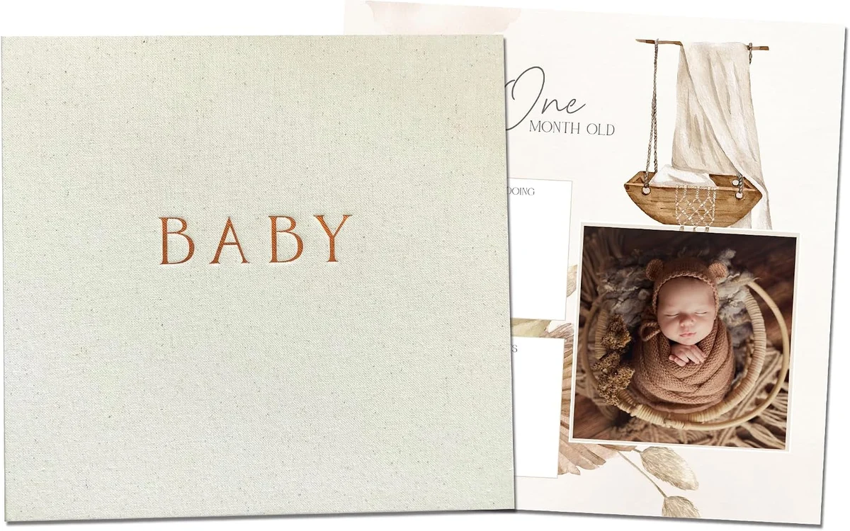 Linen Baby Memory Book