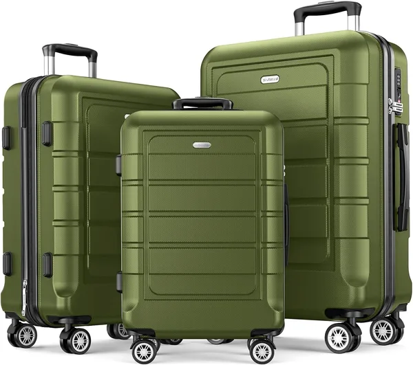 Hardside Luggage Set, Three Pieces
