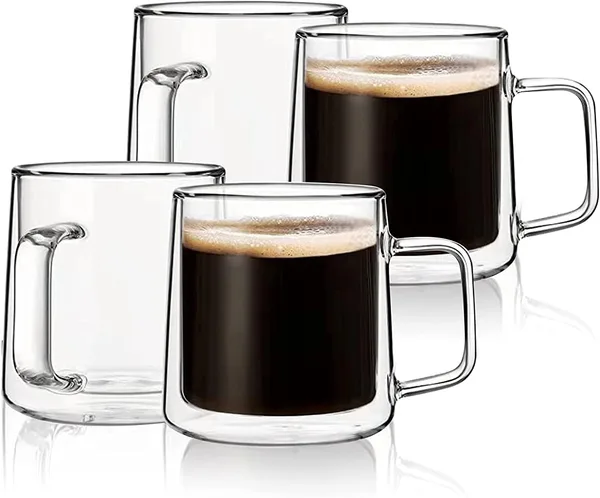 Glass Coffee Mug Set